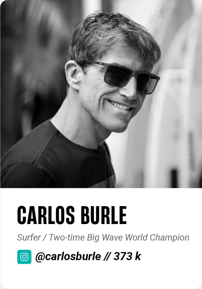 Carlos Burle, Mormaii surfer, two-time Big Wave World Champion