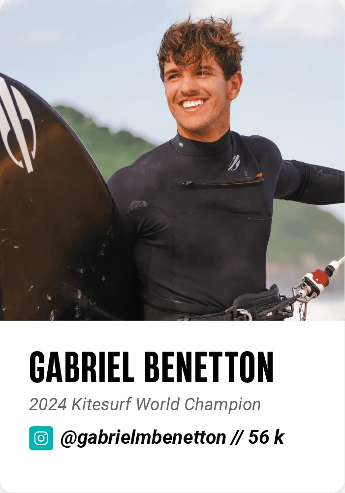 Gabriel Benetton, Mormaii athlete, 2024 Kitesurf World Champion