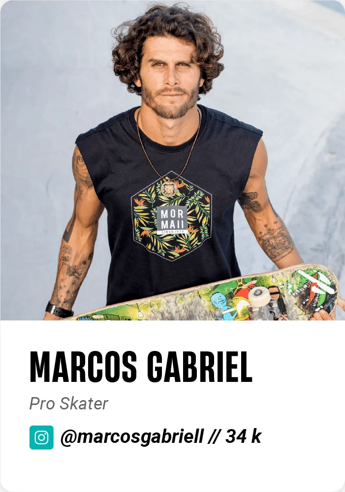 Marcos Gabriel, Mormaii professional skater