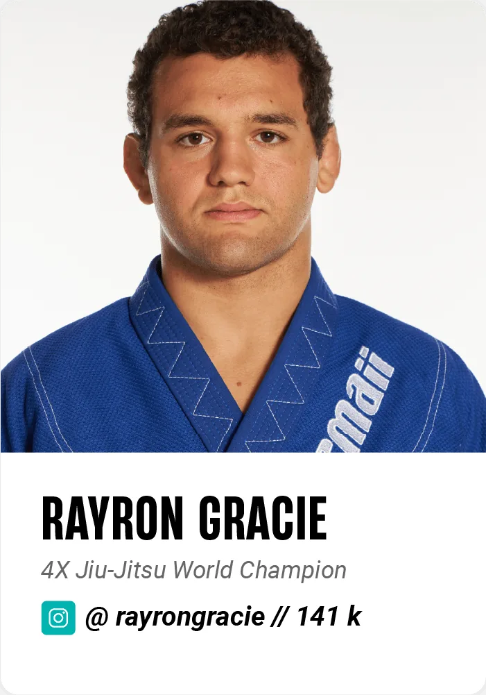 Rayron Gracie, Mormaii athlete, 4x Jiu-Jitsu World Champion