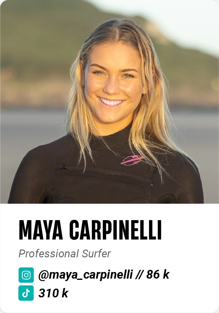 Maya Carpinelli, Mormaii professional surfer